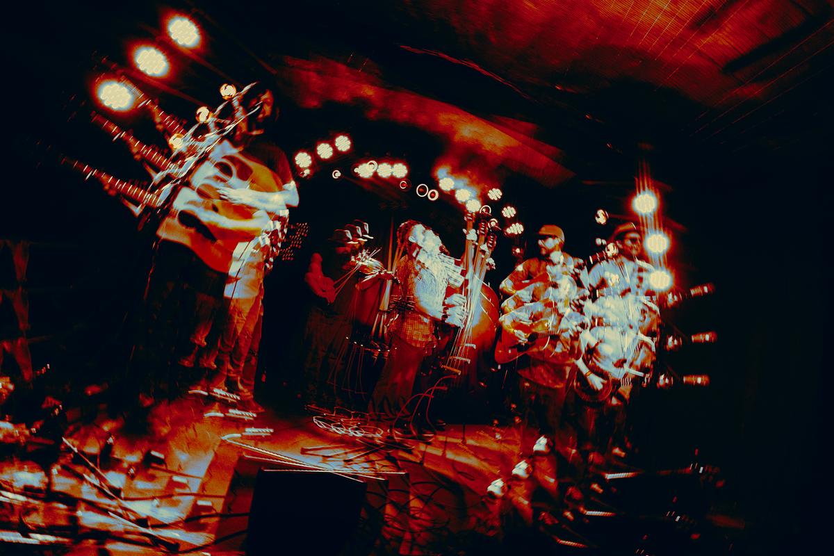 Fed on Peaches performing live on stage at Moe's.